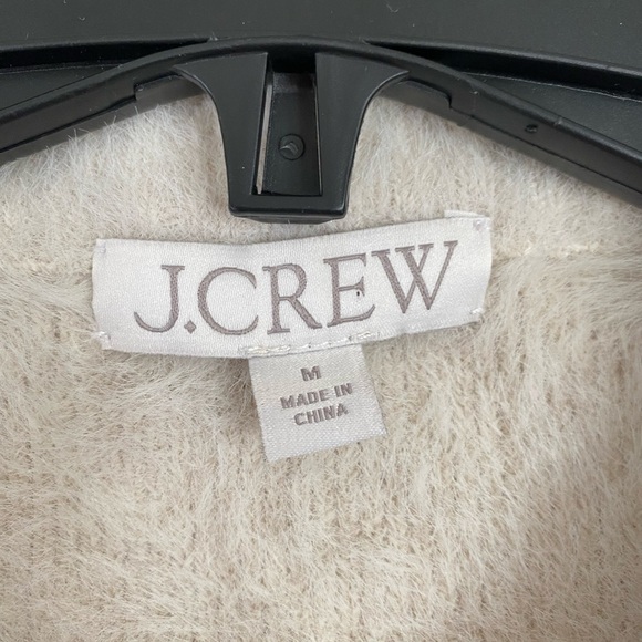 J.Crew Sweater Lady Jacket Brushed Yarn Ivory Navy Size M - Picture 4 of 10